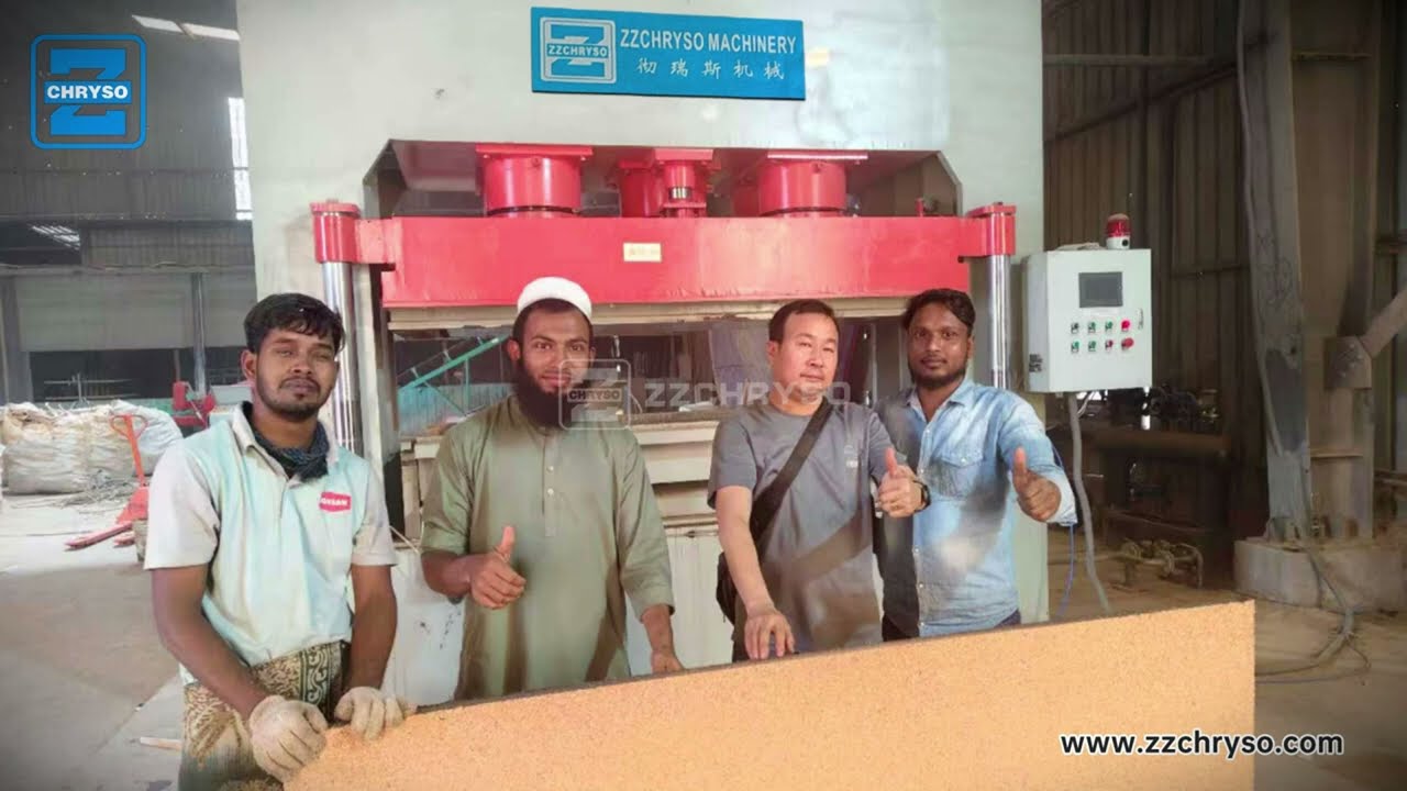 Small scale pressed wood sheet production line particle board OSB