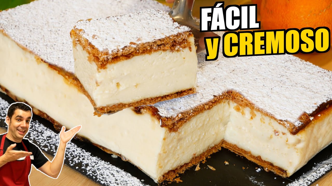 🍰👌 Cómo hacer el pastel de crema más delicioso y fácil del mundo en MILHOJAS XXL minutos. # 910