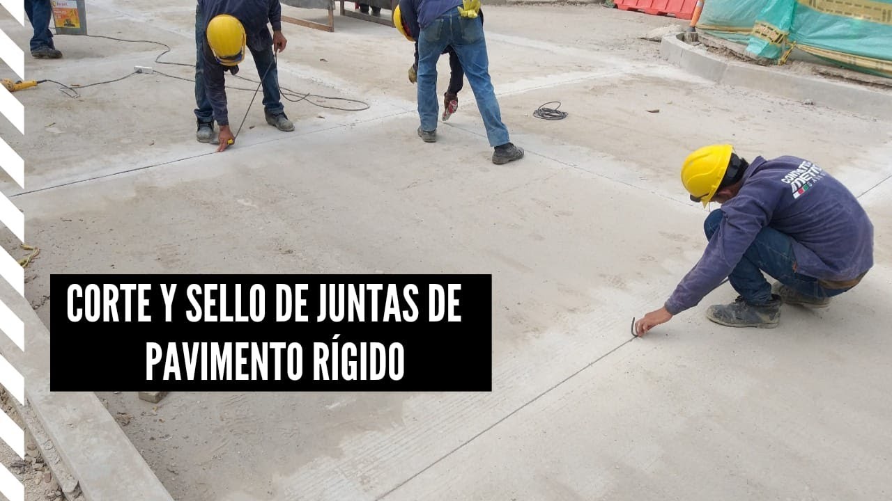Corte y Sello de Juntas de Pavimento Rígido - Juntas de Contracción