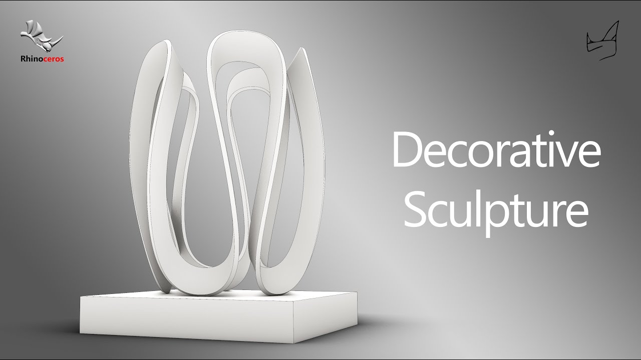 Decorative Sculpture in Rhino 3D, Loft + Array Polar