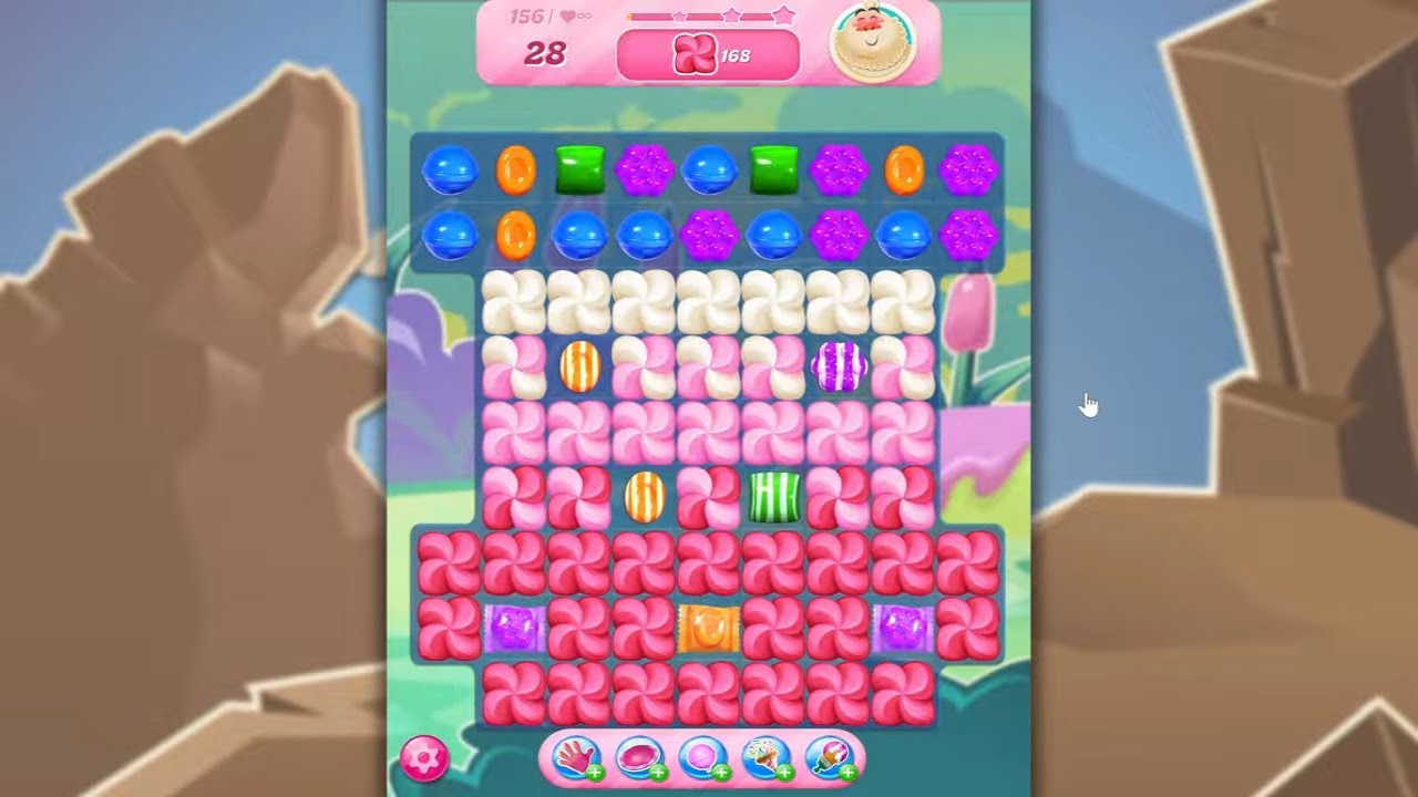 Candy Crush Saga LEVEL 156 NO BOOSTERS (new version)🐟☑️
