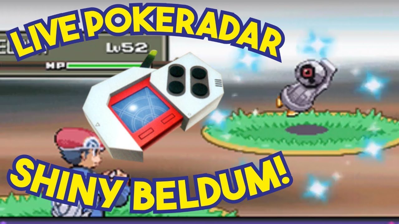 LIVE SHINY BELDUM IN PLATINUM AFTER POKERADAR CHAIN OF 11!!!!! Pokemon Platinum Shiny Hunting
