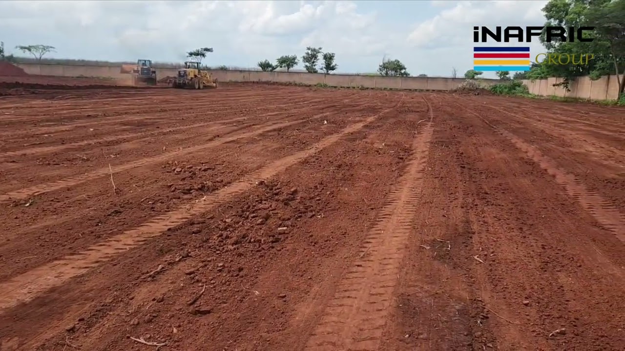 Travaux de Préparation du terrain pour la construction des bâtiments.