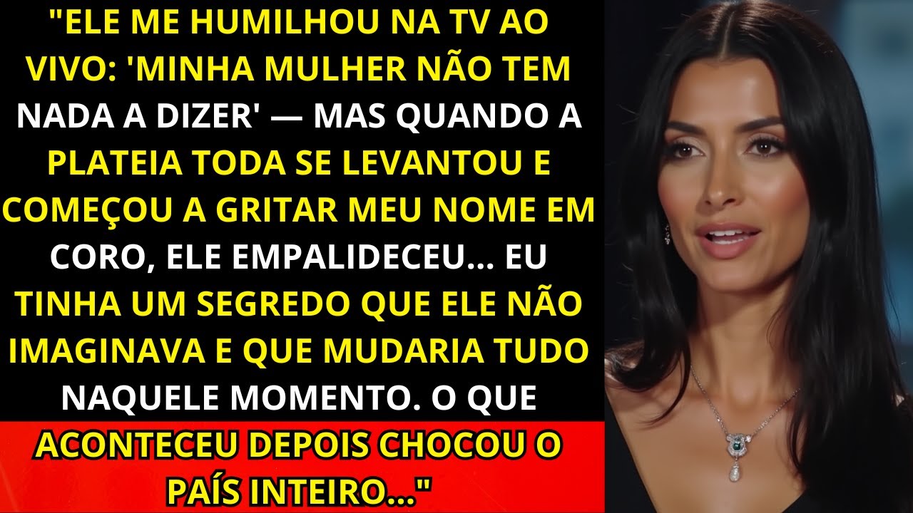 “Na TV ao vivo, ele riu: ‘Minha mulher não tem nada a dizer’ — até a plateia levantar e gritar...