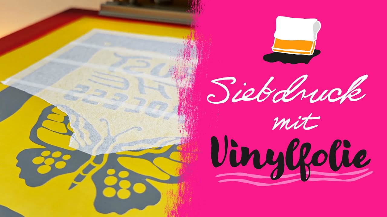 Siebdruck ohne Chemie mit Vinyl Schablone
