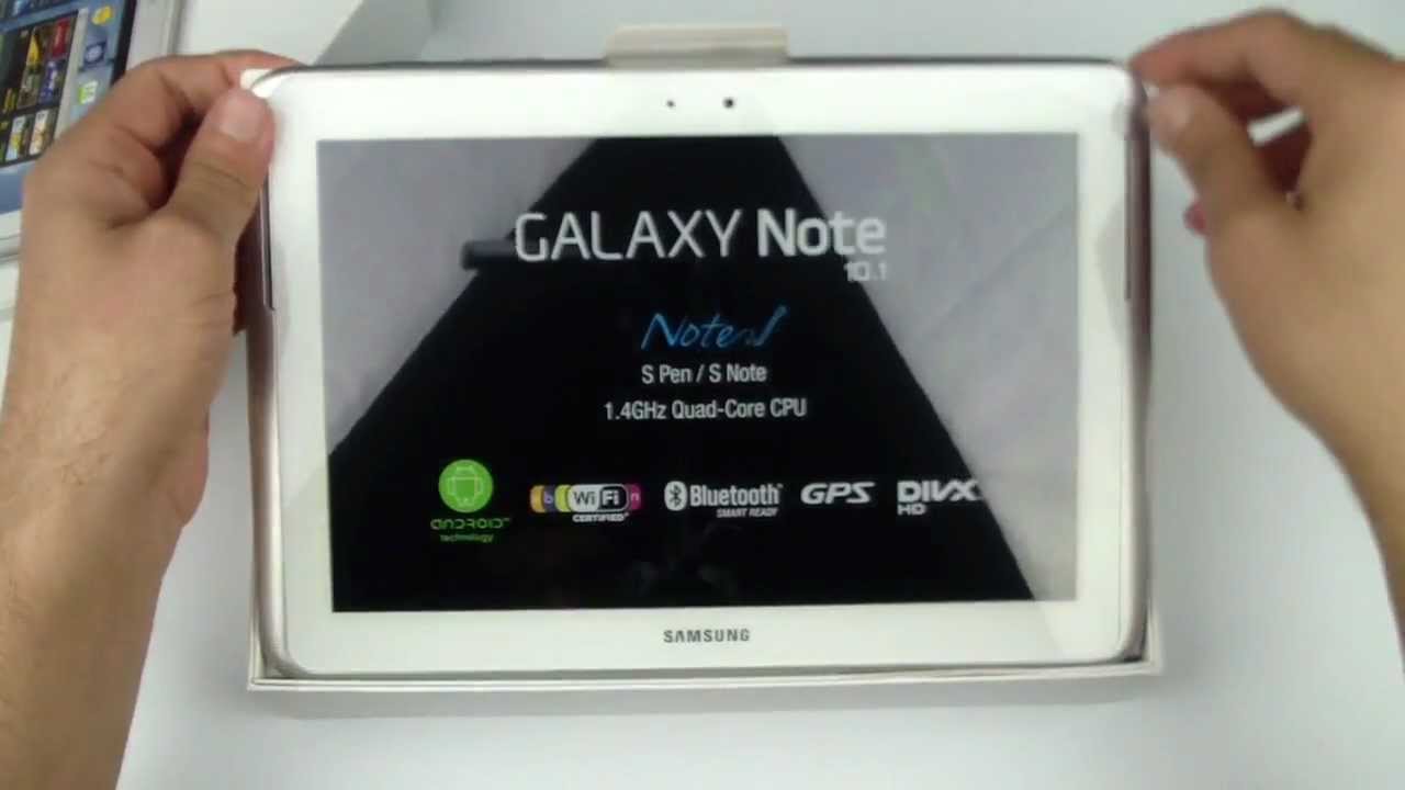 Galaxy Note 10.1 Unboxing Arabic - فتح صندوق جالكسي نوت 10.1