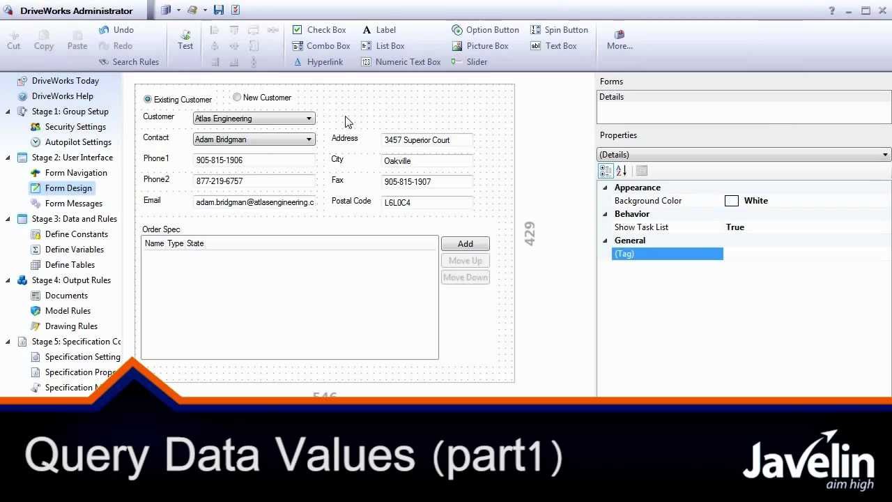 DriveWorks - Query Data Values (PART 1)