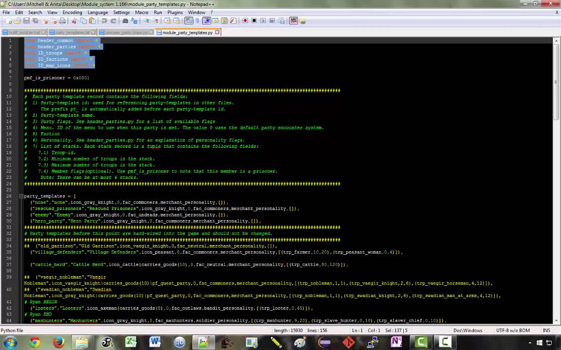 Mount & Blade Warband Module System Tutorial 2 - Understanding the Module System