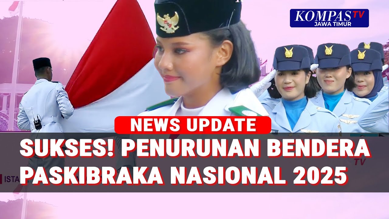 Detik-Detik Penurunan Sang Saka Merah Putih, Tugas Paskibraka Nasional 2025 Sukses