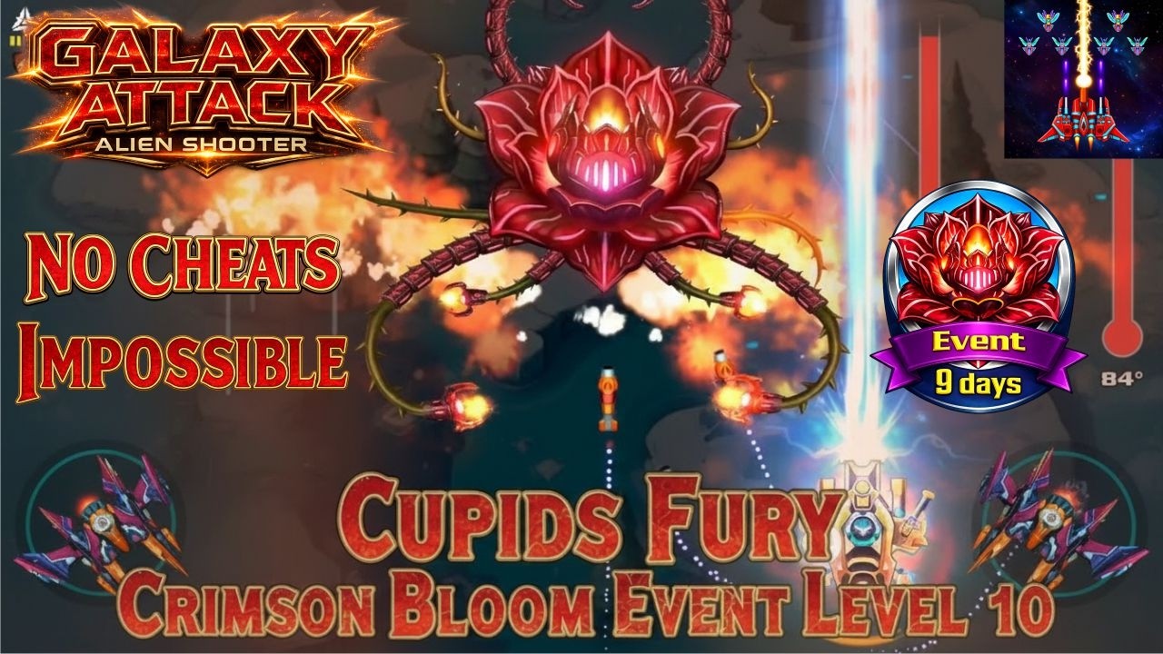 GALAXY ATTACK: Cupid's Fury Crimson Bloom Event Level 10 Boss Fight! 🚫 No Cheats | By Apache