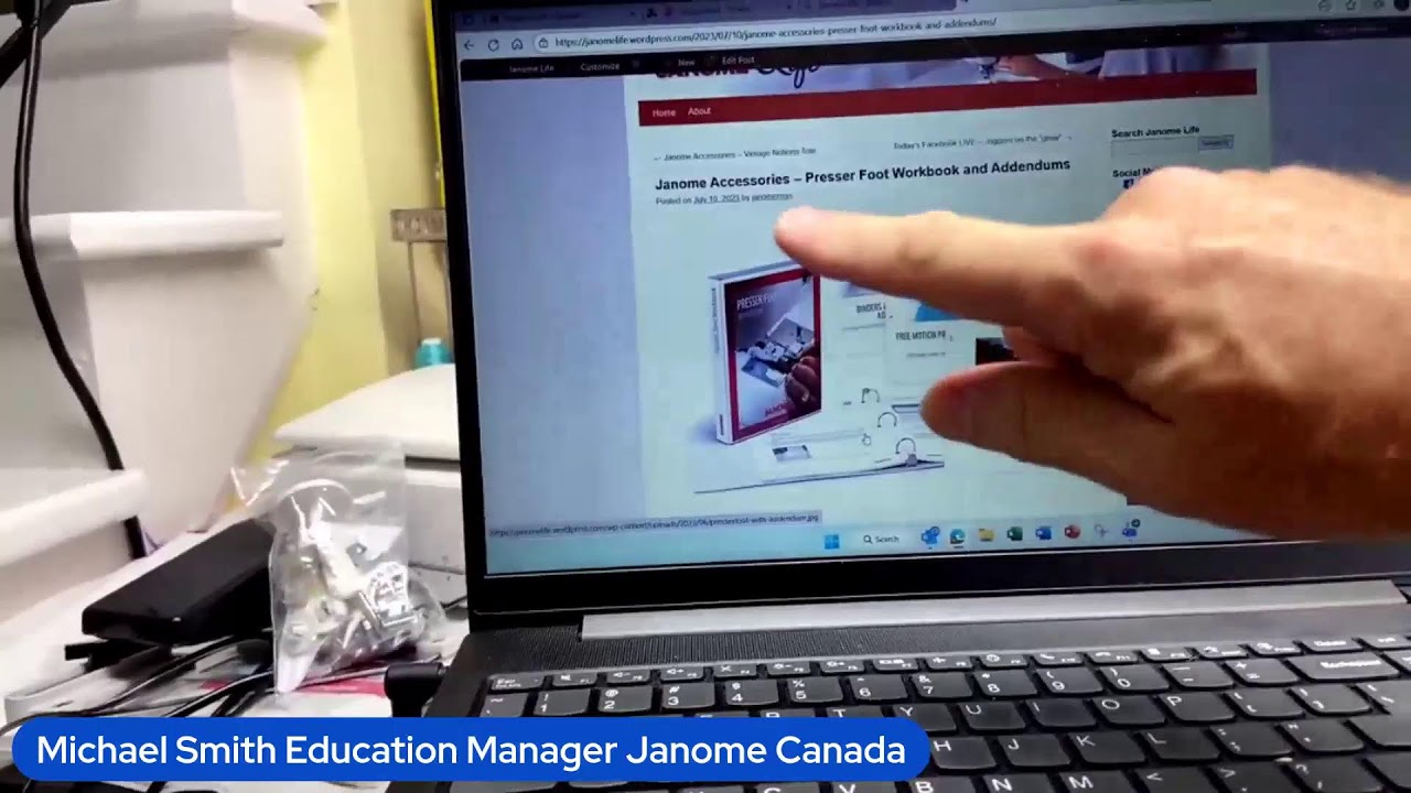 Janome Presser Foot Spotlight: Binder Foot (W)