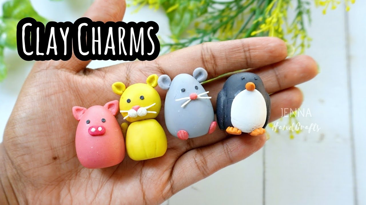 Clay Charms | Cold Porcelain Clay | Clay Craft Ideas | Air Dry Clay