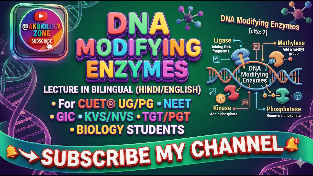 DNA modifying enzymes | Complete lecture in One shot | Tools of Biotechnology |