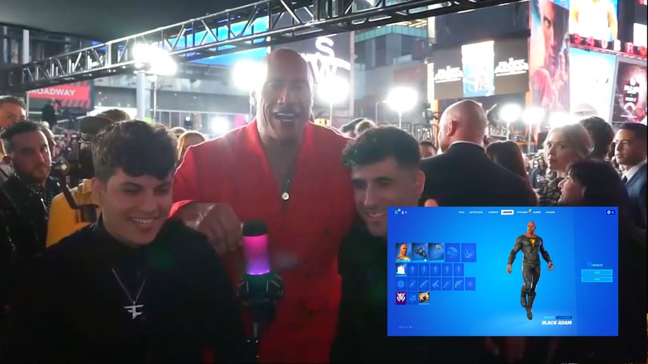 The Rock reacts to his fortnite Skin 💀