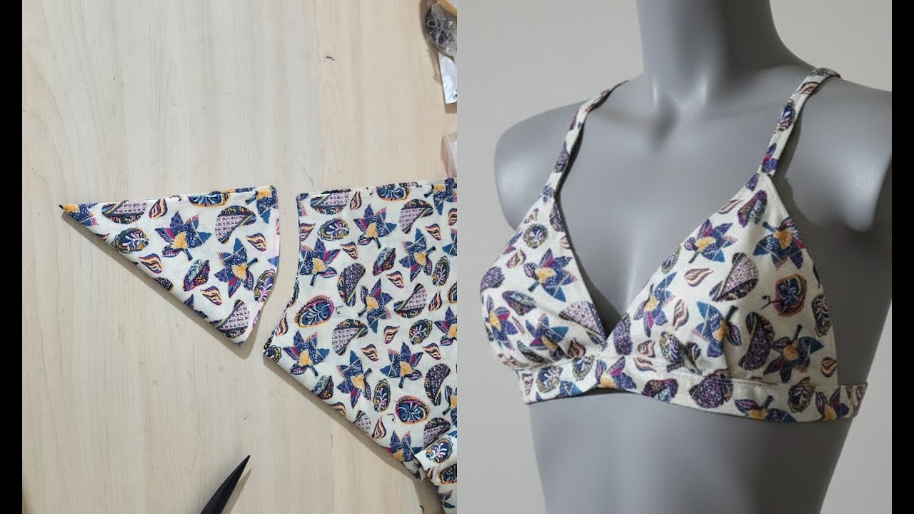 No Elastic Cotton Bra Cutting and Stitching | Free Size