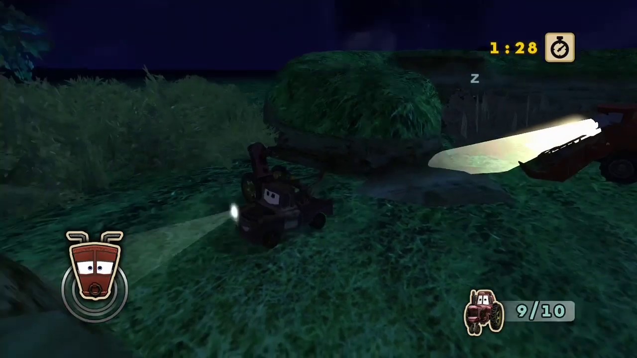 Cars Mater National | Mater in all the Tractor Tipping levels |