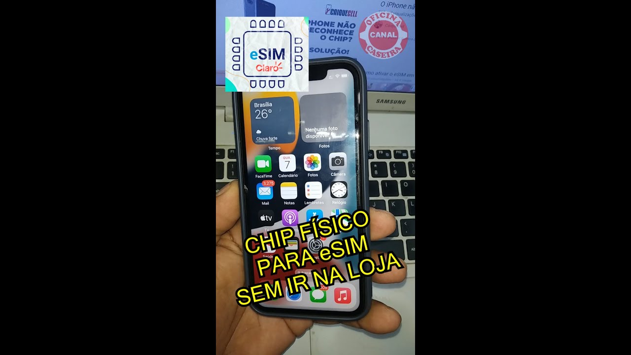 COMO CONVERTER CHIP F&Iacute;SICO PARA eSIM, CHIP VIRTUAL, NO IPHONE, SEM IR &Agrave; LOJA.