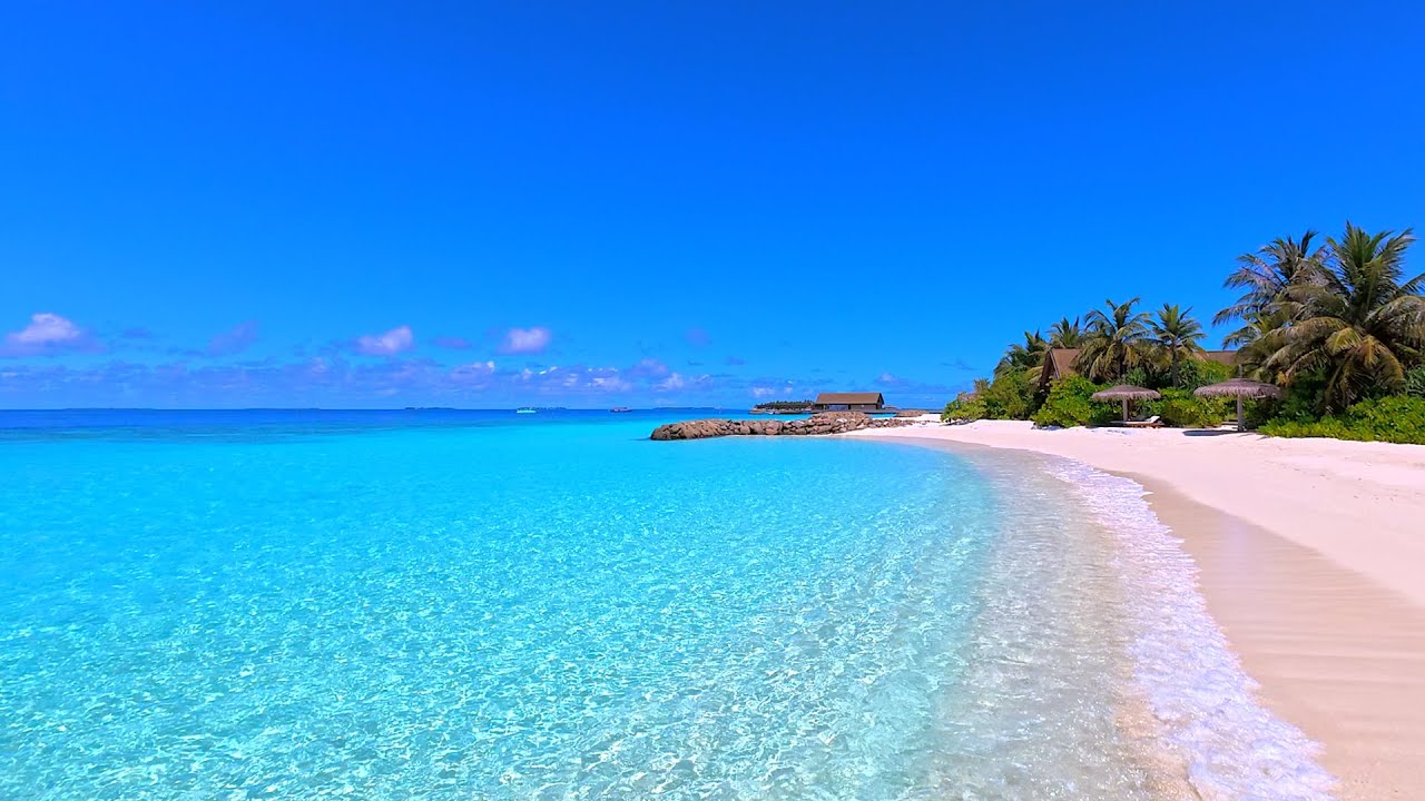 Maldives Hidden Island Retreat 🏝 Blue waters of the ocean 4K Ultra HD