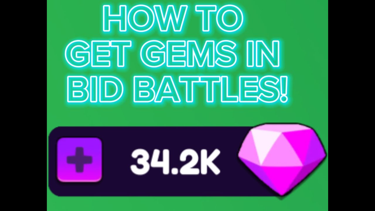 HOW TO EARN GEMS IN BID BATTLES | UNDER 3 MINUTES!?