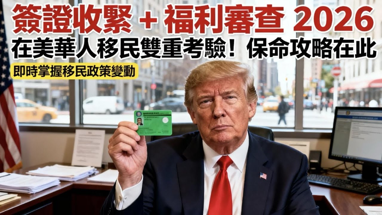 2026 公共負擔新規 華人綠卡續簽危機！白卡使用記錄竟成絆腳石