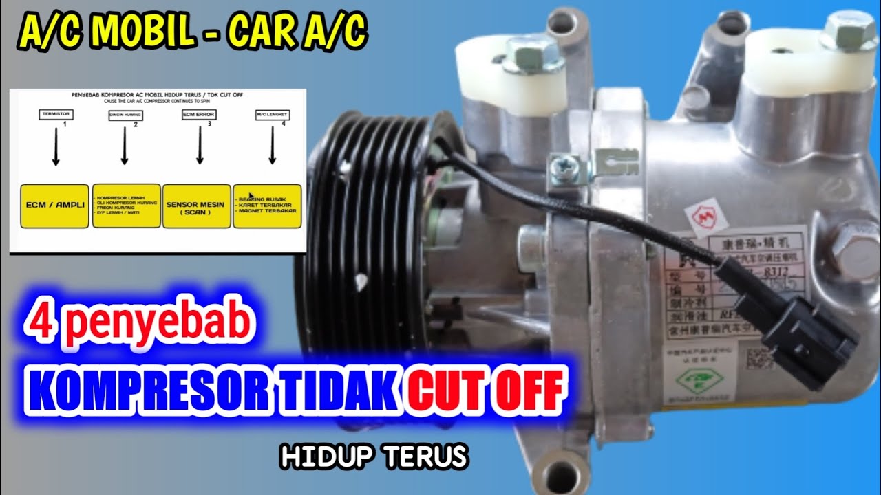 AC MOBIL - KOMPRESOR AC MOBIL BERPUTAR TERUS TIDAK CUT OFF INI PENYEBAB NYA