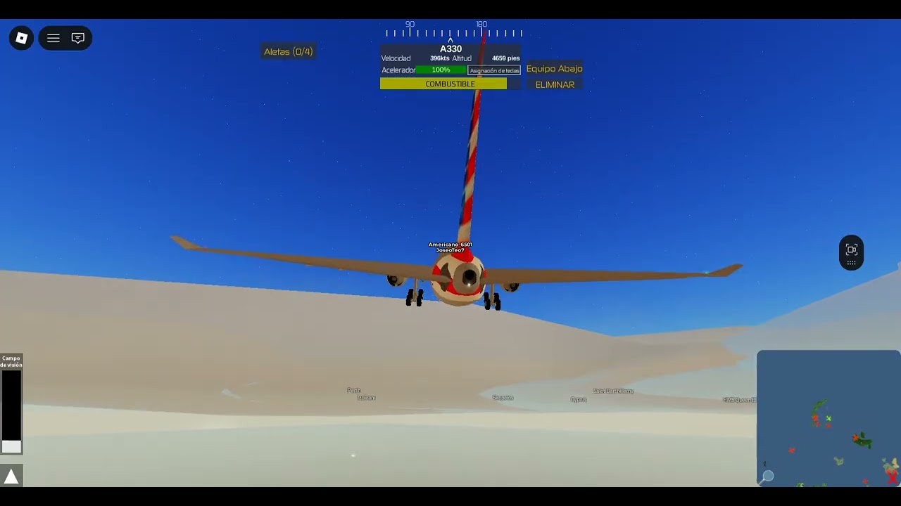 choque avion american