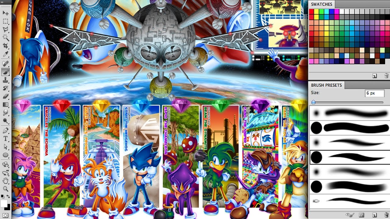 Speedpaint | Huge Sonic the Fighters Fan Art