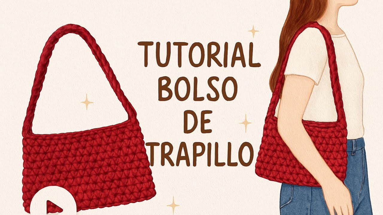 TUTORÍAL BOLSO DE TRAPILLO SUPER FÁCIL | MOONLUN CROCHET 