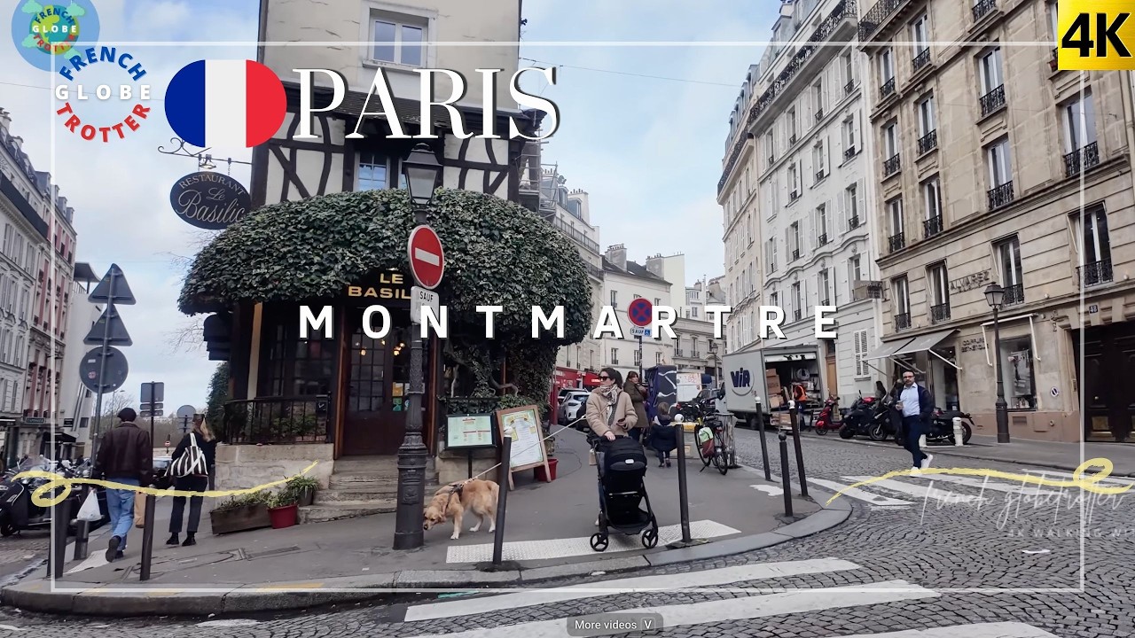 Paris 18th arrondissement 2026 Feb Walking Tour 🇫🇷 4K  Boulevard de Clichy ➜Rue Lupic ➜ Montmartre
