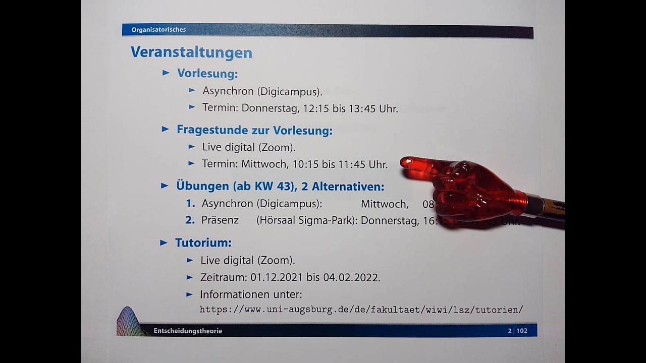 Entscheidungstheorie Kapitel 1