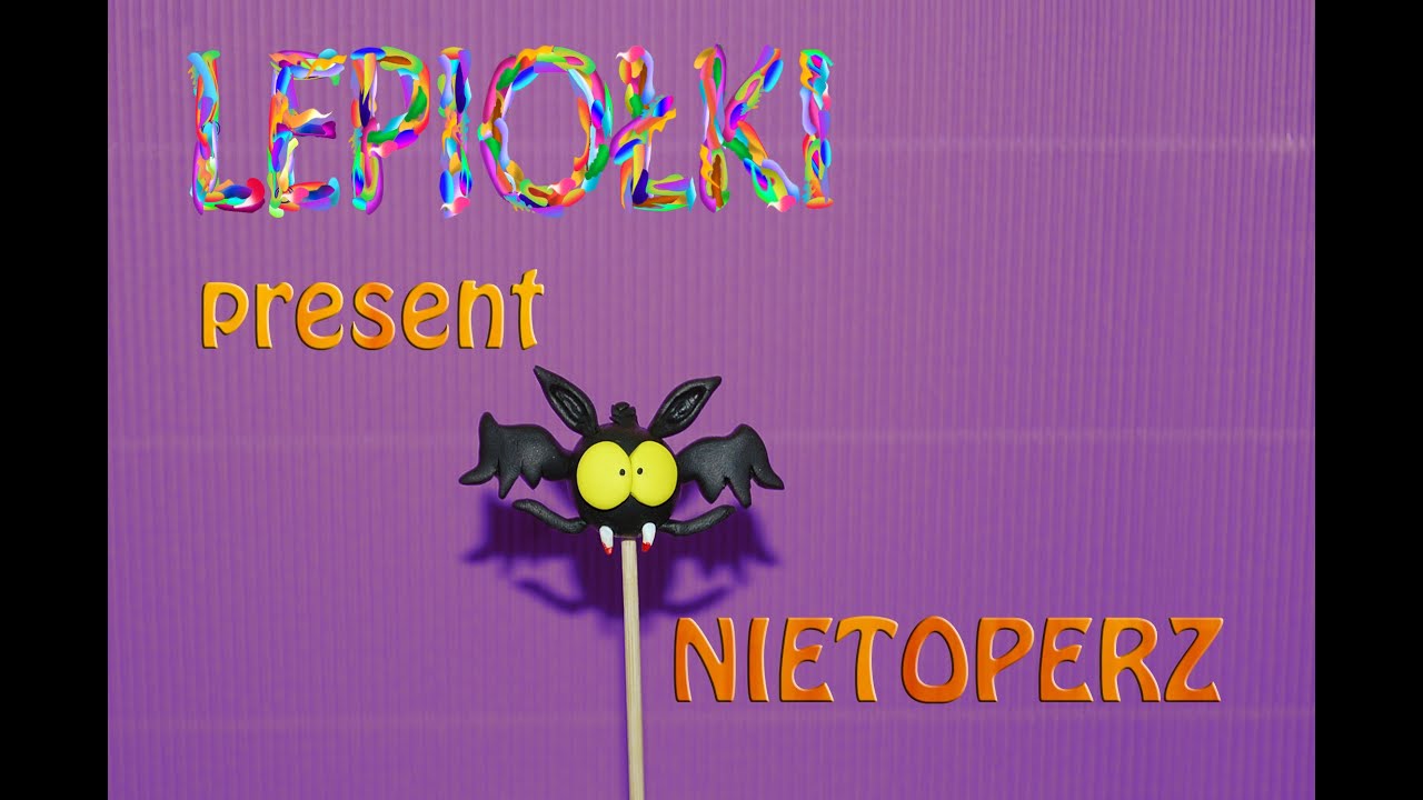 Halloween tutorial : Nietoperz Bat polymer clay made hand modelina
