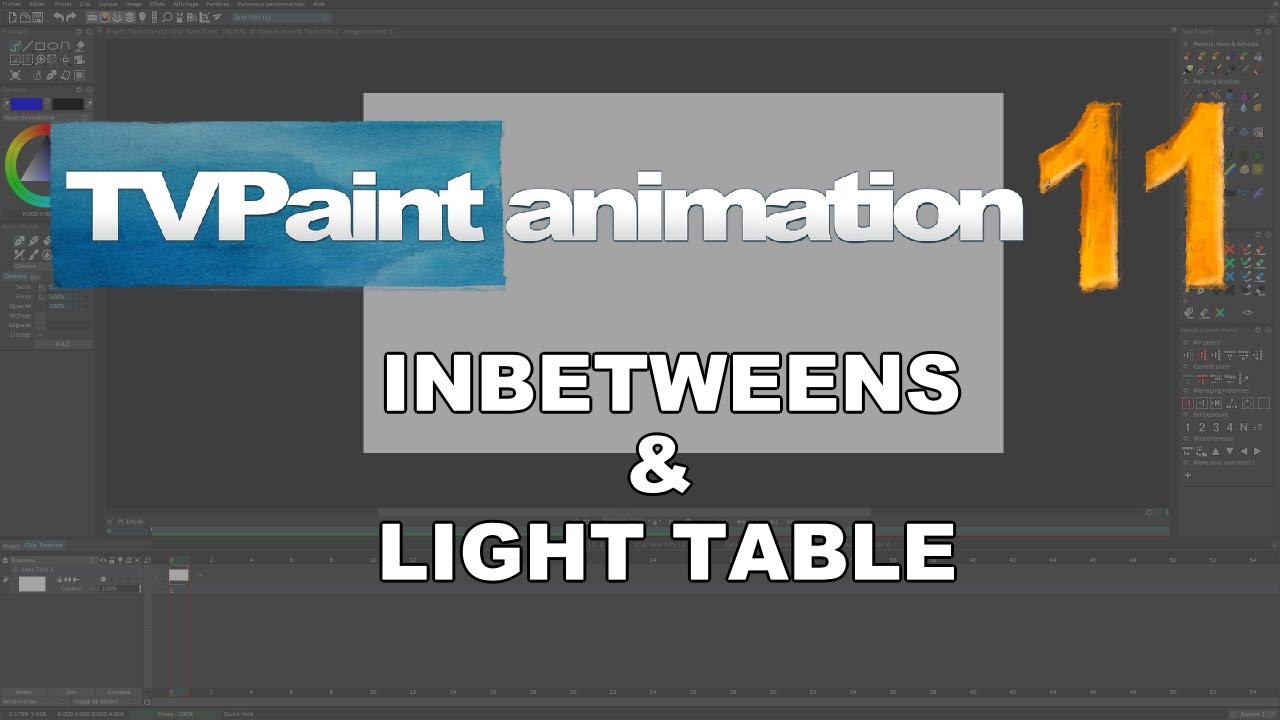 Inbetween and Light Table (TVPaint Animation 11 tutorial)