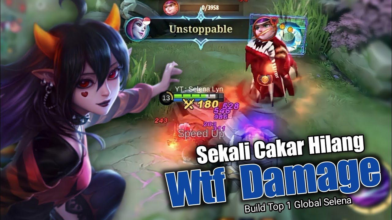 Sakit Bangat Damagenya, Sekali Cakar Langsung Hilang, Build Top 1 Global Selena - Mobilegends