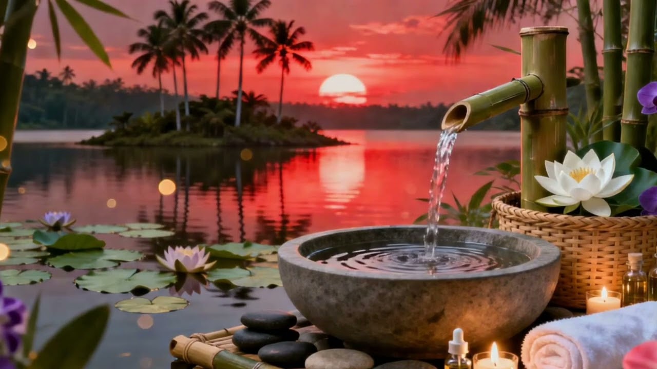 Relaxing Bamboo Water Sounds | Spa Music, Meditation, Stress Relief”