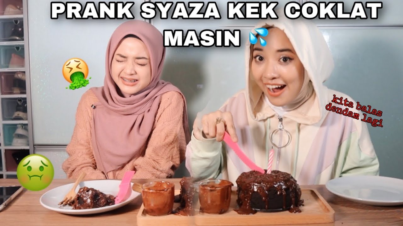 PRANK SYAZA SEKALI LAGI 😉 KEK COKLAT MASIN GILA‼️ BOLEH KENA DARAH TINGGI