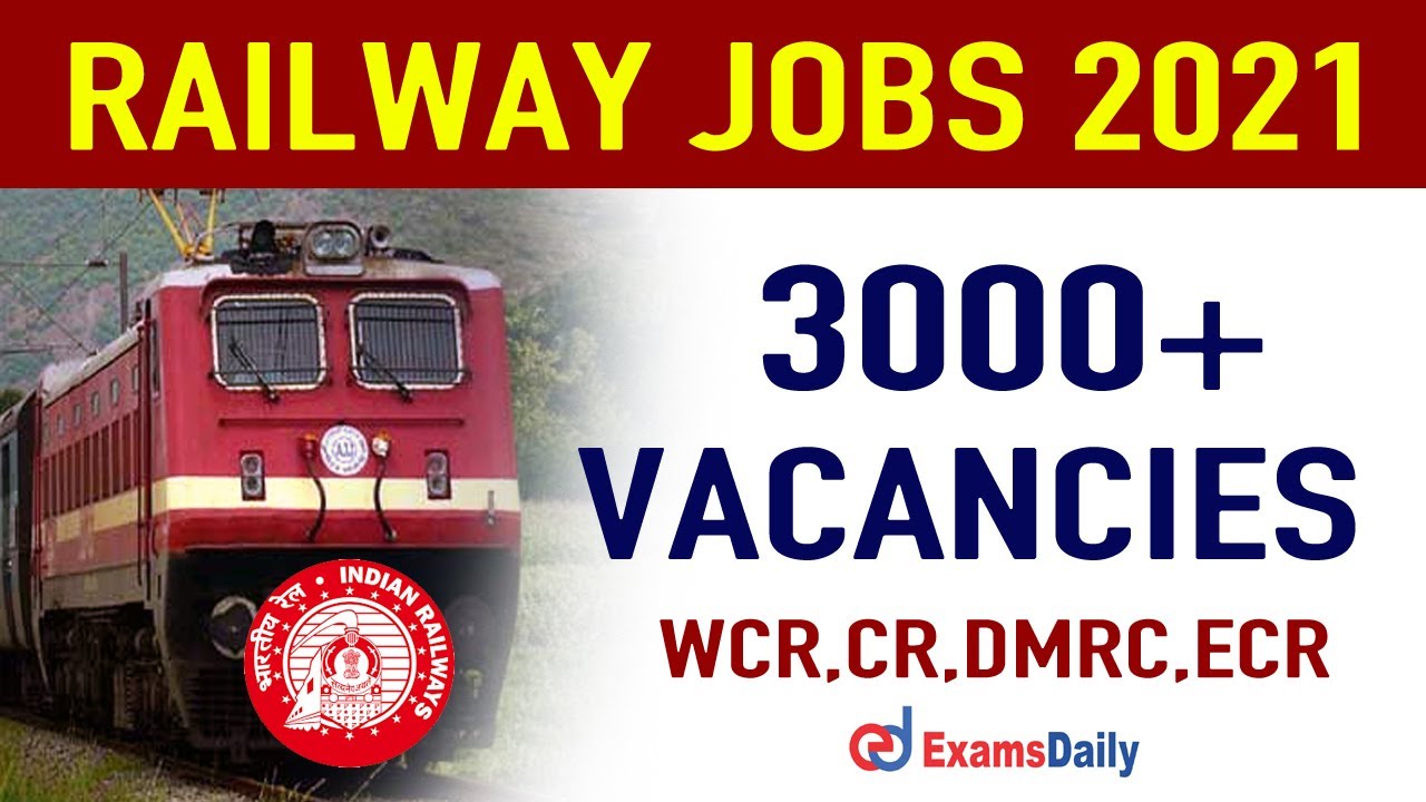 Railway Recruitment 2020 - 3000+ Vacancies | Latest RRB Notification 2021 | Central Govt Jobs 2021