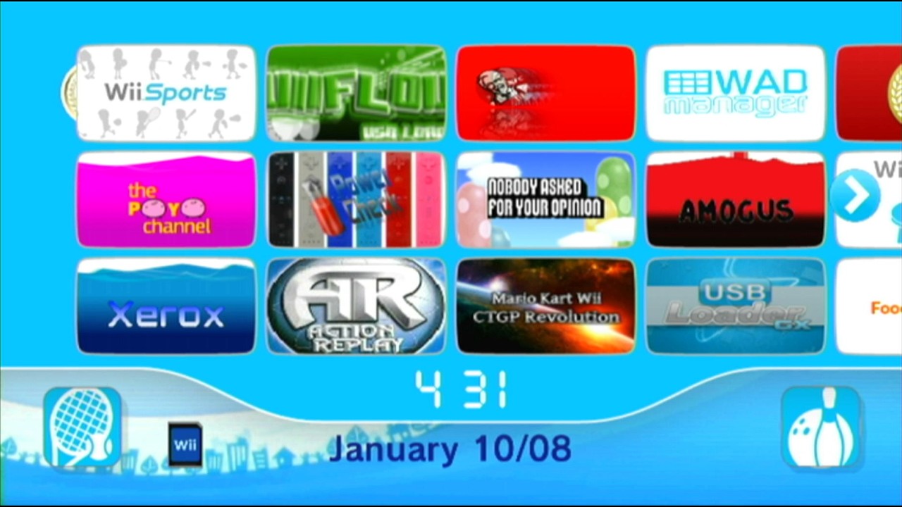 My Hacked Wii Menu - Wii Sports Edition (Wii Menus Ranked)