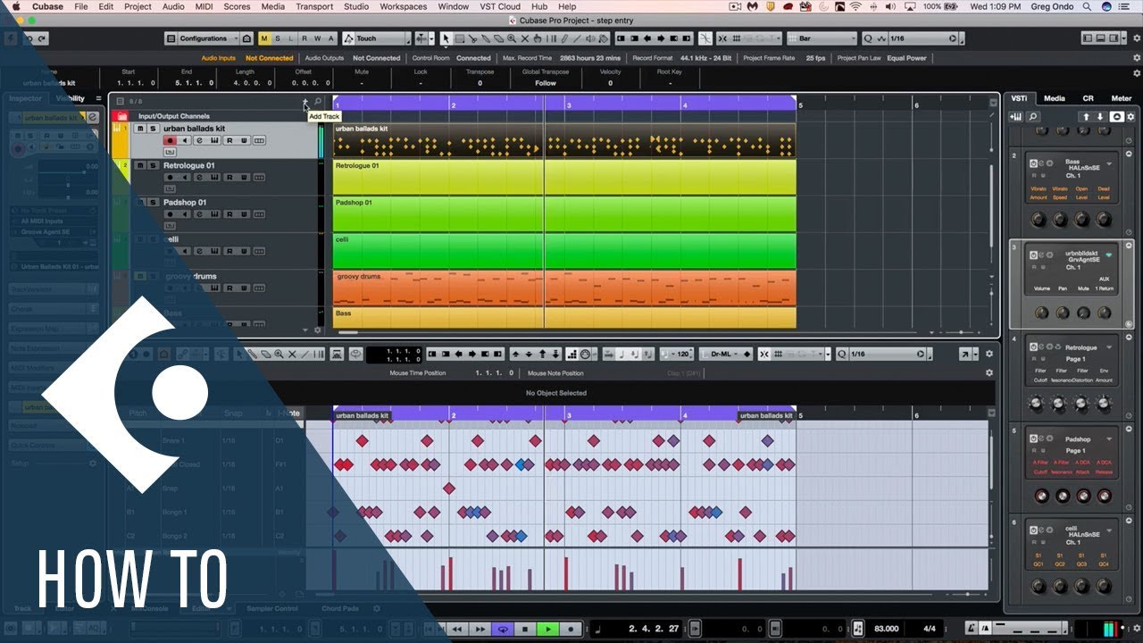 How to do Step Input in Cubase | Q&A with Greg Ondo