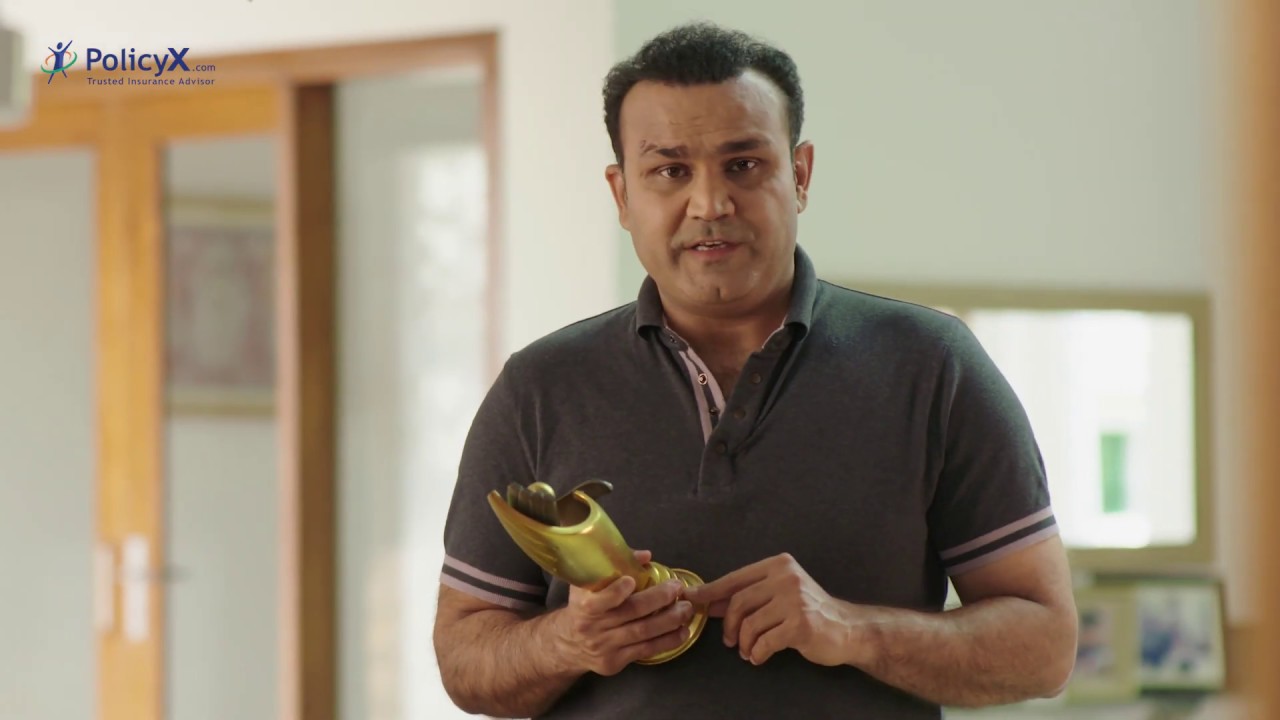 Life Insurance Ad - PolicyX.com - Virender Sehwag