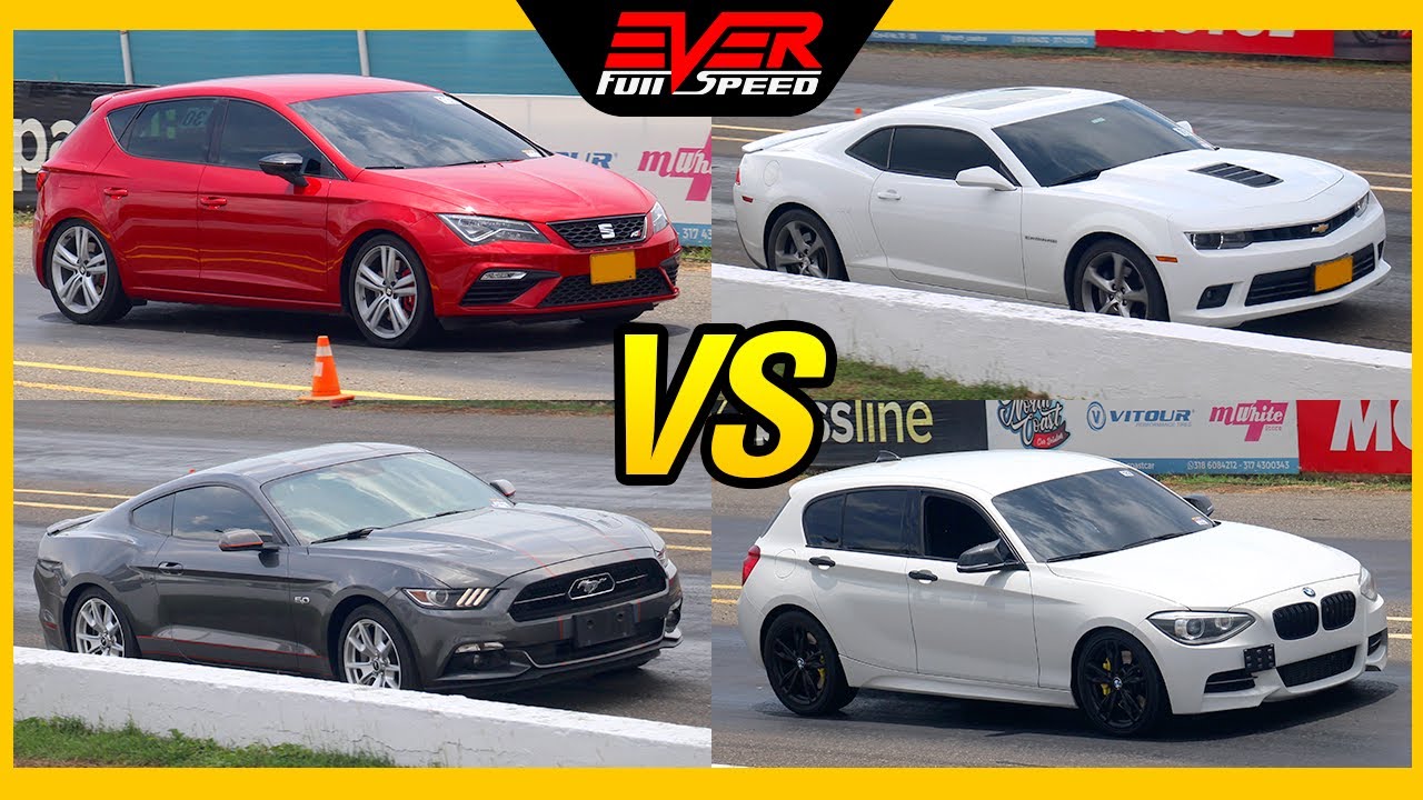 Leon Cupra 🆚 Camaro SS 🆚 Mustang GT 🆚 BMW M135i 🆚 Jetta GLI 🔥 DRAG RACING 🔥 4ta piques B/quilla 2022