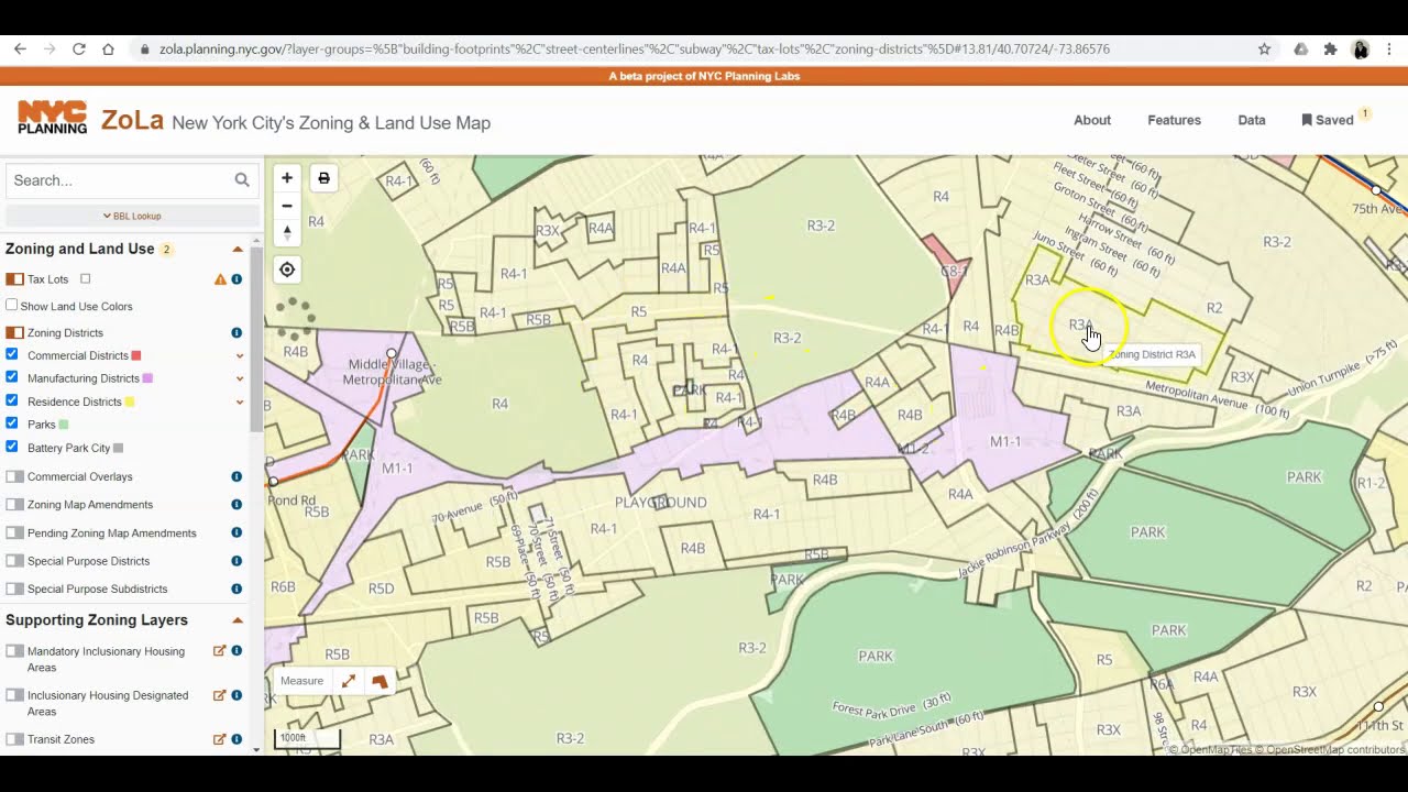 Zoning and Land Use - New York City - ZoLa Map