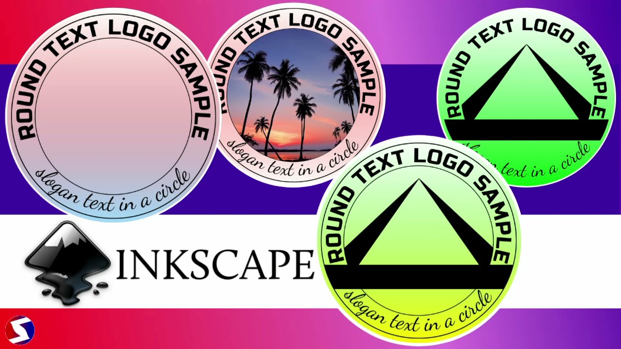 Inkscape - Circle Text Design Logo Round Text Logo in Circle Put Text on Circle INKSCAPE Tutorial