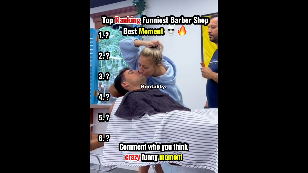 Top Funniest Barber Shop Moments Ranked! | kiss prank😂