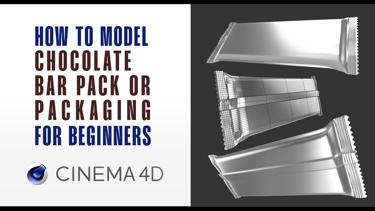 How to Model Chocolate Bar Pack or Packaging in Cinema 4D 2025 For Beginners