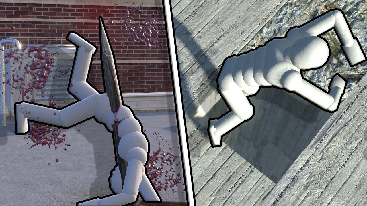 Fun Euphoria Ragdoll Physics with Spikes - Compilation #9 | Overgrowth Animation