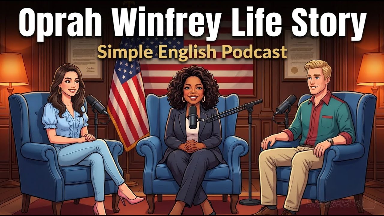 Oprah Winfrey Life Story | in  English Podcast | Speak English Confidently