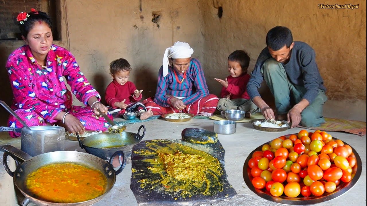 Simple Nepali Village Cooking ||Authentic Family Meal Over Firewood||