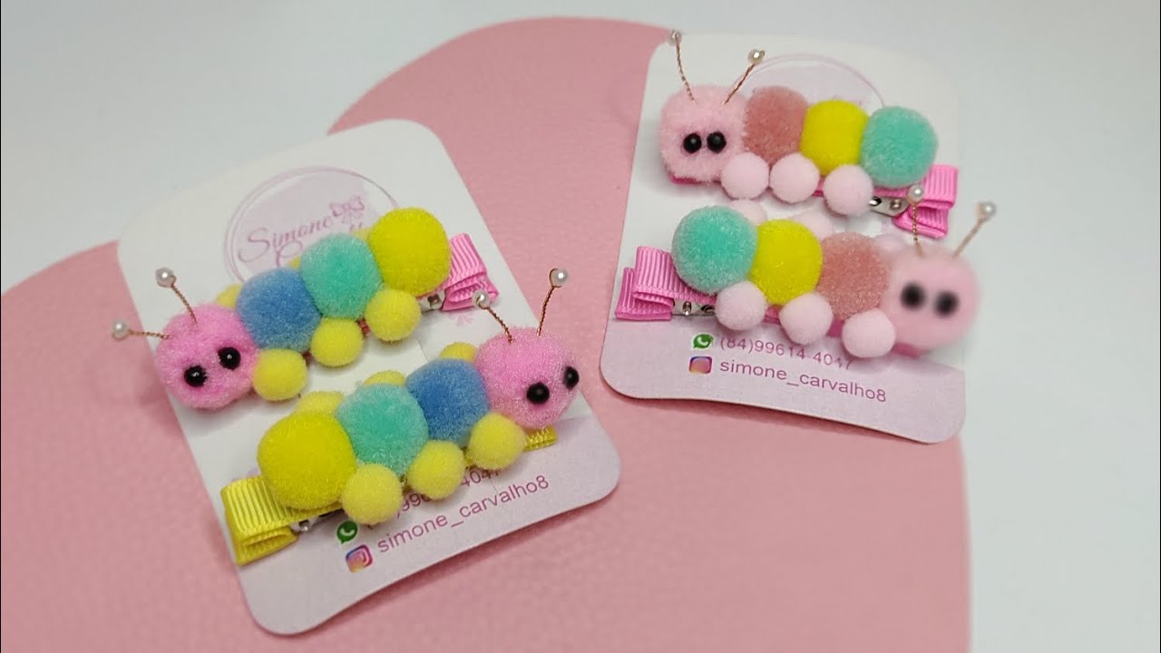 Inspiração do Dia - Lagartinha de Pompom muito Fofo - Super Fácil e Lucrativo 🎀