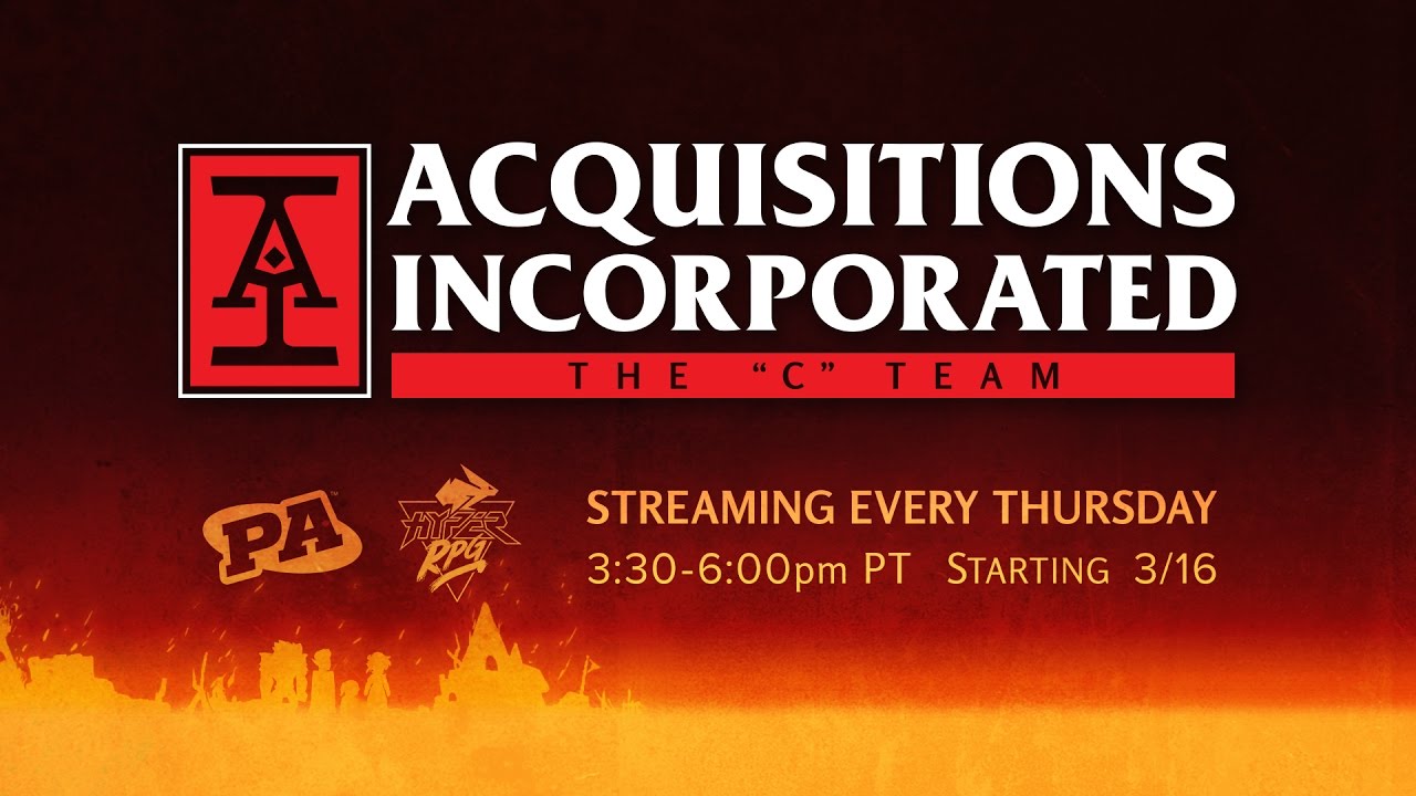 NEW ACQUISITIONS INCORPORATED SHOW!  | Q&A with Jerry Holkins and the Cast of The "C" Team