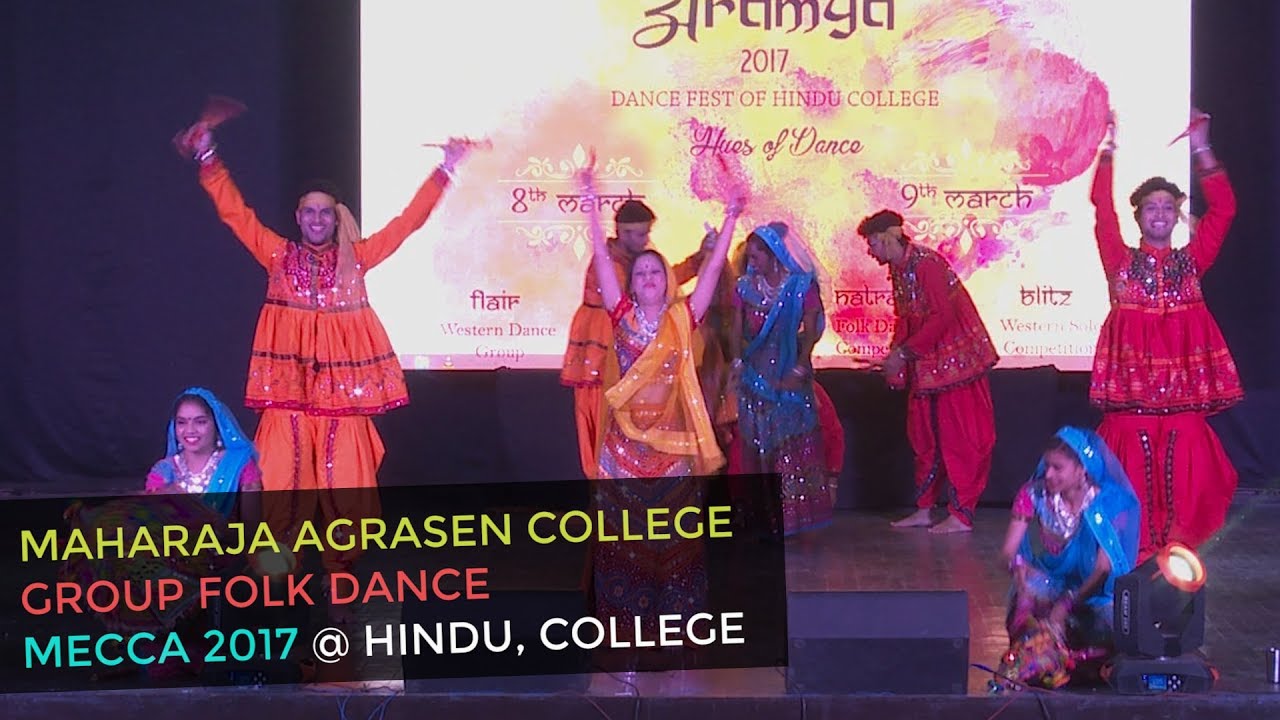 Energetic Folk Dance Performance by Maharaja Agrasen College Students at Hindu's Mecca